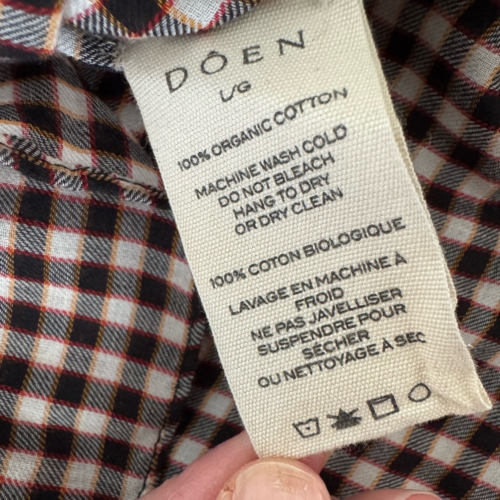 🍂 Doen Hardy top in Delphine Plaid size Large. *see notes pls - Picture 8 of 16